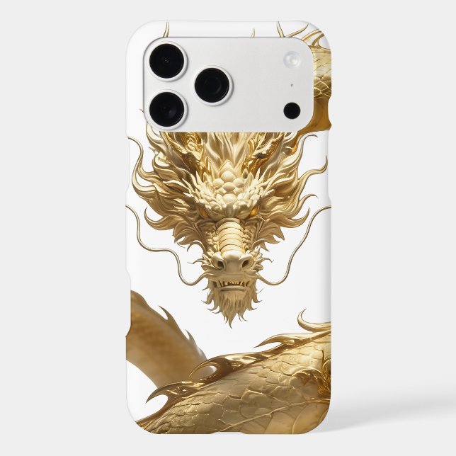 Golden Chinese Dragon Art | Mythical Creature Fant (Back)