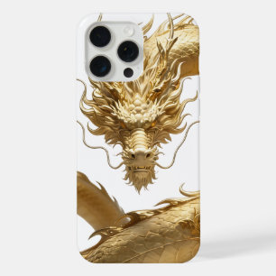 Golden Chinese Dragon Art   Mythical Creature Fant iPhone 15 Pro Max Case