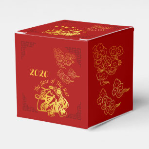Golden Chinese Paper-cut Rat Year 2020 CFB Favour Box