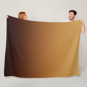 Golden Chocolate Brown Warm Colours Fleece Blanket