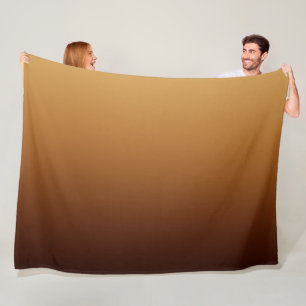 Golden Chocolate Brown Warm Colours Fleece Blanket