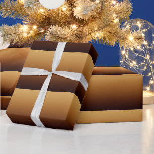 Golden Chocolate Brown Warm Colours Wrapping Paper