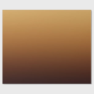 Golden Chocolate Brown Warm Colours Wrapping Paper