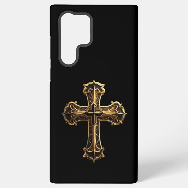 Golden Christ’s Cross 2 Samsung Galaxy S22 Ultra Case (Back)