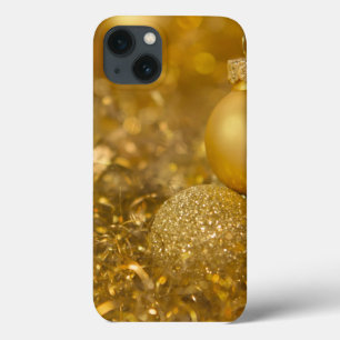 Golden Christmas Baubles iPhone 13 Case