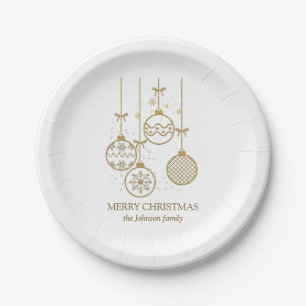 Golden Christmas Decoration Balls  Paper Plate