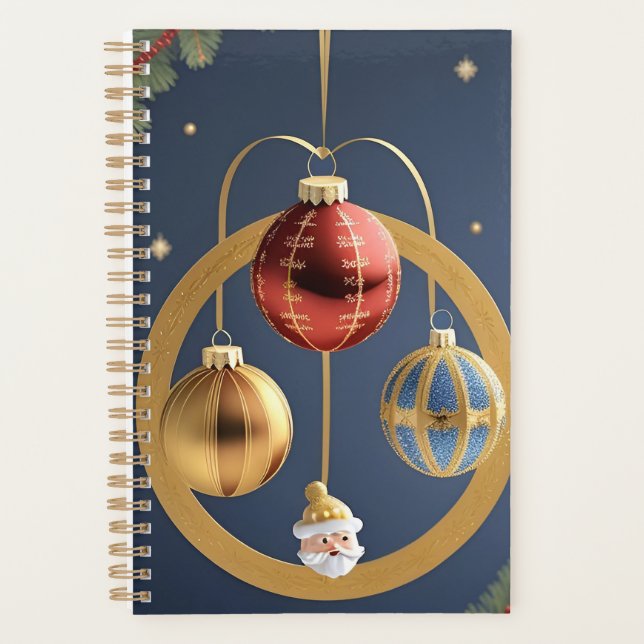 Golden Christmas Decorations Planner (Front)
