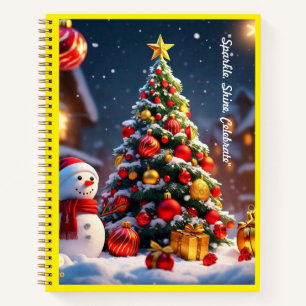 "Golden Christmas Delight" Notebook