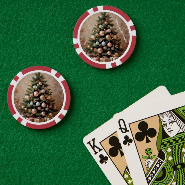 "Golden Christmas Dreams" Poker Chips (Poker Table (Double))