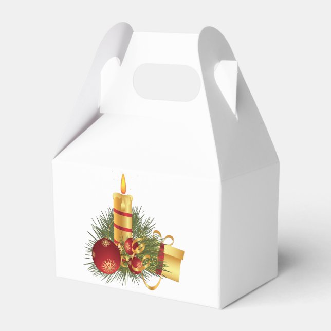 Golden Christmas Favour Box (Front Side)