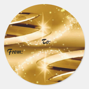 Golden Christmas Gift Tag