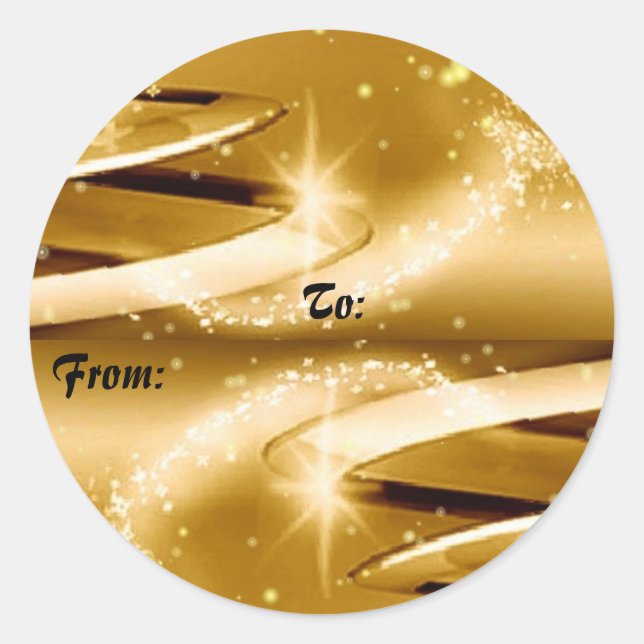 Golden Christmas Gift Tag (Front)