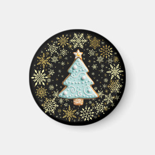 Golden Christmas, Gingerbread Cookie Magnet