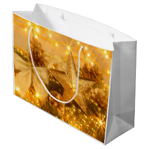 Golden Christmas Large Gift Bag