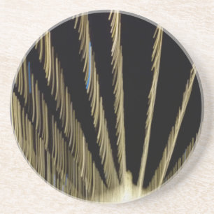 Golden Christmas lights Coaster