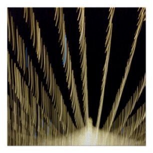 Golden Christmas lights Poster