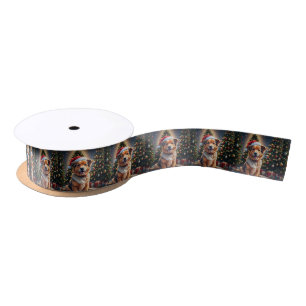 Golden Christmas Satin Ribbon