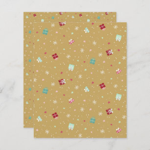 Golden Christmas Scrapbook Paper