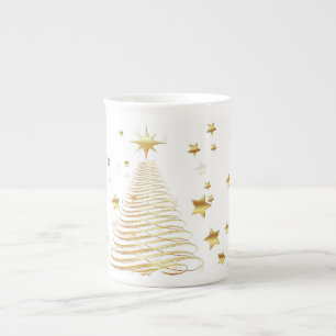 Golden Christmas Set - Bone China Mug