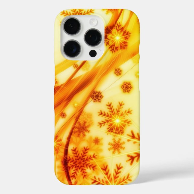 Golden Christmas Snowflakes Case-Mate iPhone Case (Back)