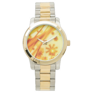 Golden Christmas Snowflakes Watch