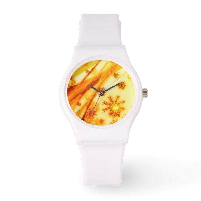 Golden Christmas Snowflakes Watch (Front)