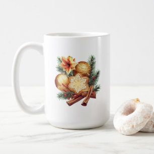 Golden Christmas Star with Cinnamon Coffee Mug