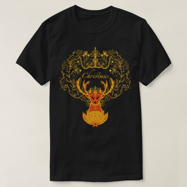 Golden Christmas T-Shirt (Design Front)