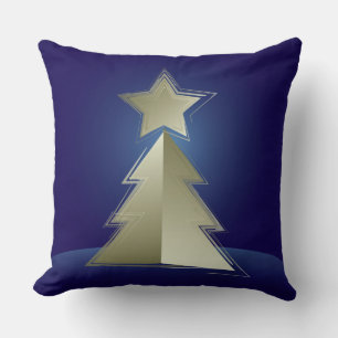 Golden Christmas tree Cushion