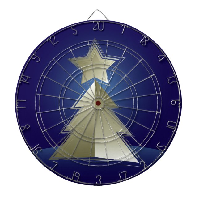 Golden Christmas tree Dartboard (Front)
