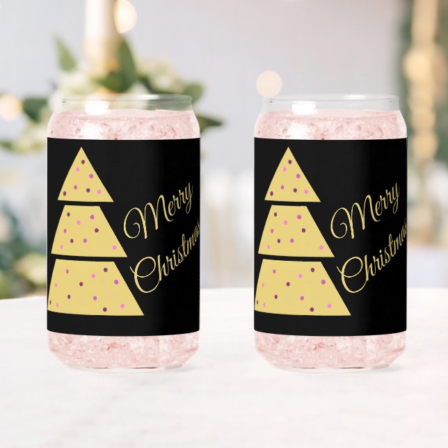 Golden Christmas Tree Drinkware Set Can Glass (Insitu (Wedding))