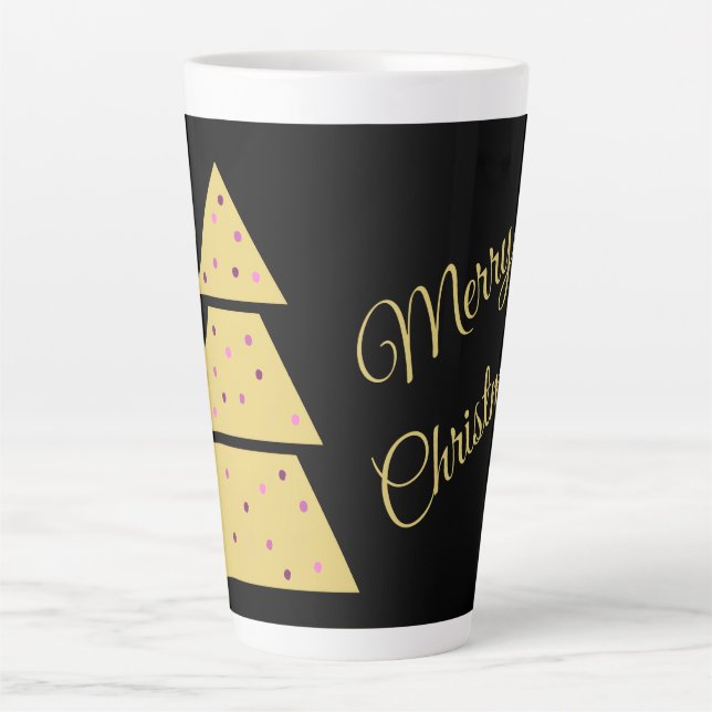 Golden Christmas Tree Latte Mug (Front)