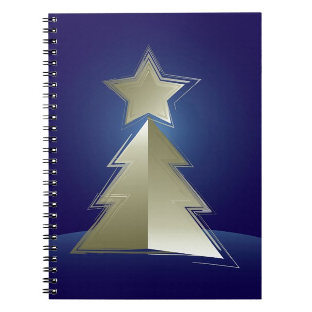 Golden Christmas tree Notebook (Front)