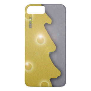 Golden Christmas Tree on Grey with Text iPhone 8 Plus/7 Plus Case