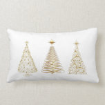 Golden christmas trees lumbar cushion<br><div class="desc">I found these images i didn't create them</div>