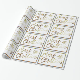 Golden Christmas Wrapping Paper
