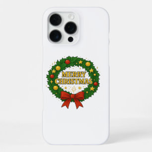 Golden Christmas Wreath – Festive Red Green Gold H iPhone 16 Pro Max Case