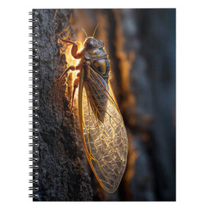 Golden Cicada Glow Notebook