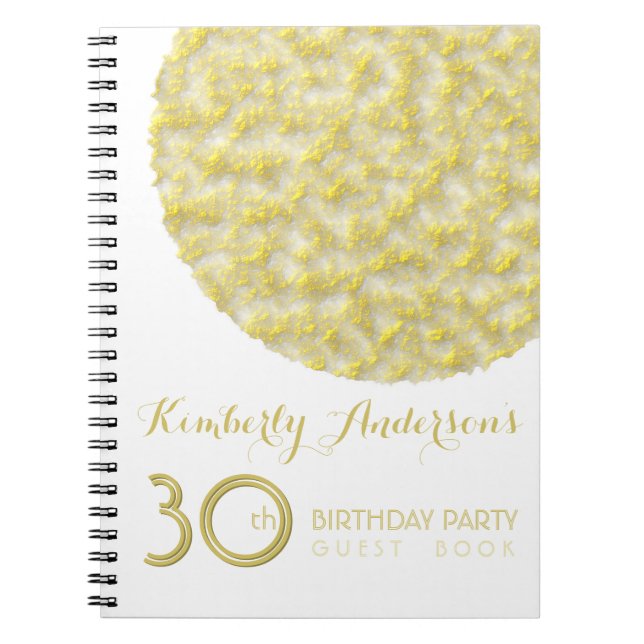Golden Circle 30th Birthday Party Guest Book (Front)
