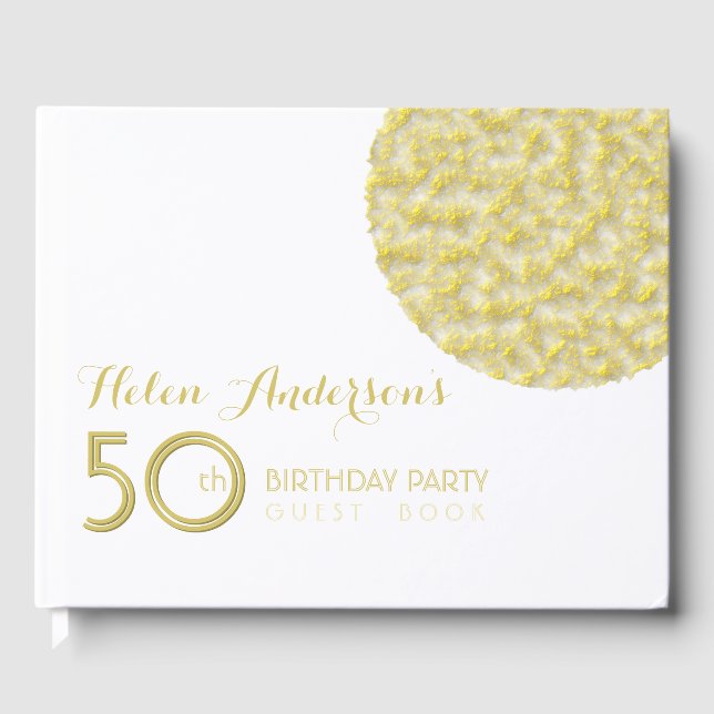 Golden Circle 50th Birthday Party Guest Book (Front)