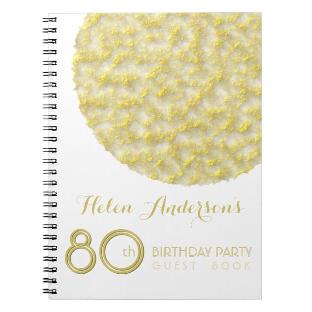 Golden Circle 80th Birthday Party Guest Book (Front)