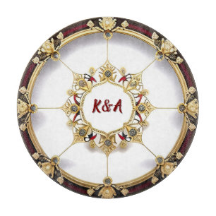 👑 Golden Circle Elegant Home Style Luxe ✨ Cutting Board