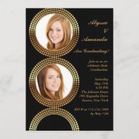 Golden Circle Frames Photo Invitation