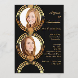 Golden Circle Frames Photo Invitation