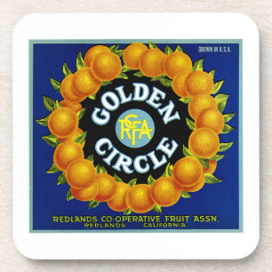 Golden Circle Oranges Coaster