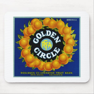 Golden Circle Oranges Mouse Pad