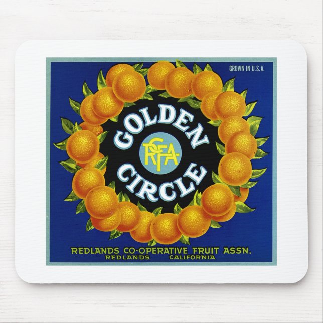 Golden Circle Oranges Mouse Pad (Front)