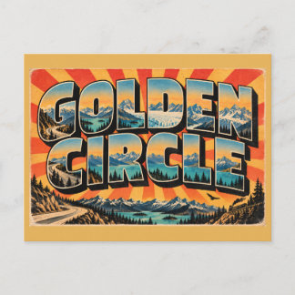 Golden Circle YT Alpine Lakes Mountain Pass Art Postcard