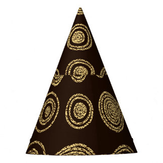 Golden Circles: Hand Drawn Pattern Party Hat