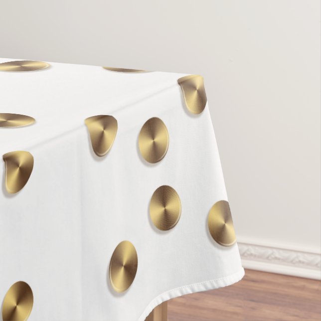 Golden circles pattern tablecloth (In Situ)